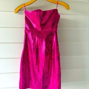 Express mini sequin dress hot pink/00